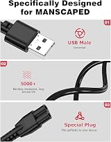 Mellbree Charger for Manscaped Shaver 2.0 3.0 Replacement Charger view 2