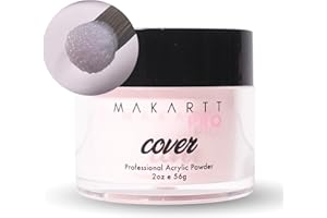 MakarttPro Acrylic Powder - 56g/2oz Acrylic Nail Cover Powder for Nail Extension, Perfect Acrylic Powder for Professional Private Nail Technicians - Color - Nectar Blush