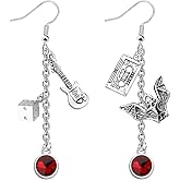 OKEYCH Fantasy TV Show Inspired Gift E Fan Earrings TV Show Fandom Jewelry TV Show Cosplay Merch