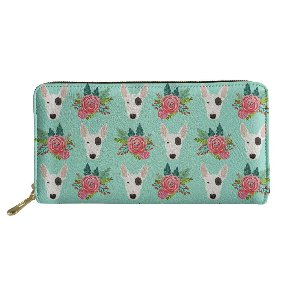 Coloranimal Kawaii Shih Tzu Dog PU Leather Women's Wallet Long Purse for Ladies with Zipper Clutch Card Holder Organizer Coin Pocket Money Bag Cell Phone ID Card