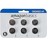 Amazon Basics CR2032 Lithium Coin Cell Battery, 3 Volt, Long Lasting Power, Mercury Free - Pack of 6