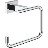 GROHE Essentials Cube Toilet Paper Holder, StarLight Chrome, 1