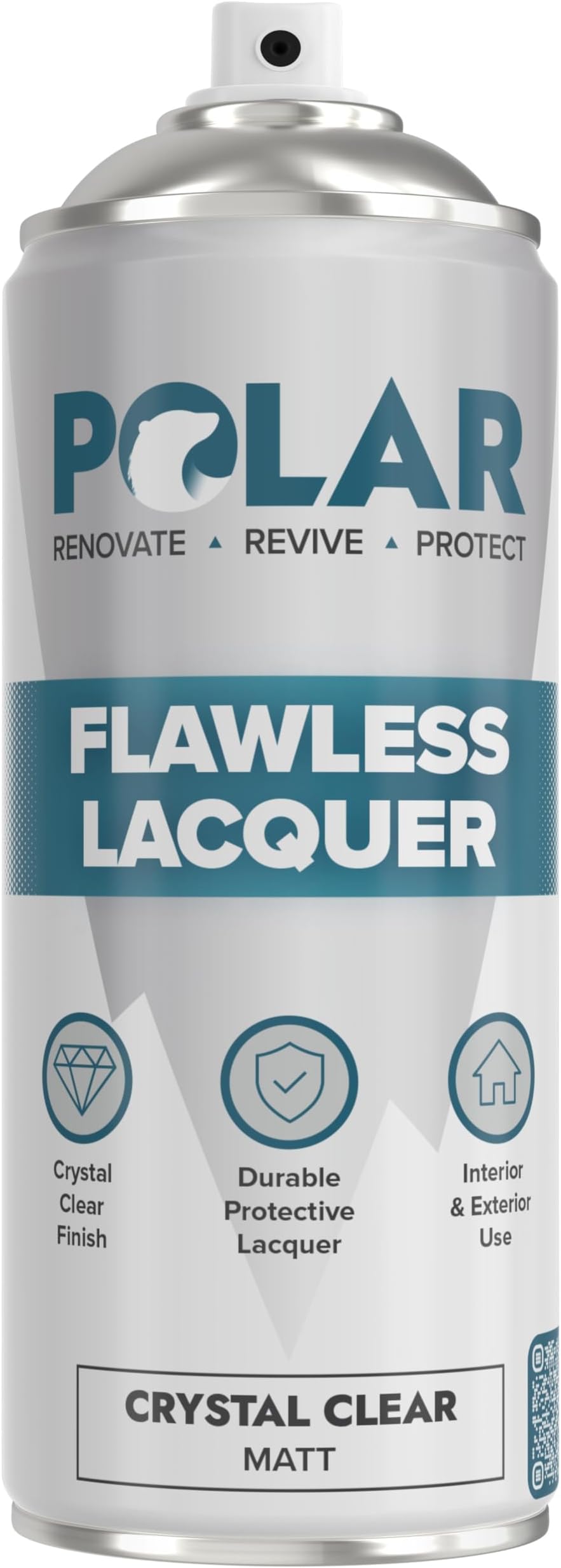 Polar Flawless Matt Lacquer Spray 400ml Clear Wood Ceramic Glass Metal UV