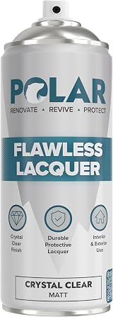 Polar Flawless Matt Lacquer Spray 400ml Clear Wood Ceramic Glass Metal UV