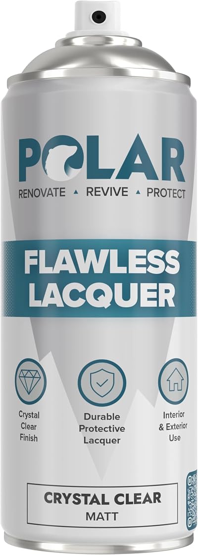 Polar Flawless Matt Lacquer Spray 400ml Clear Wood Ceramic Glass Metal UV