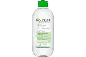 Garnier Micellar Cleansing Water, All-In-One Makeup Remover & Face Cleanser, Purifies Pores, Mattifies Skin, Ideal for Sensit