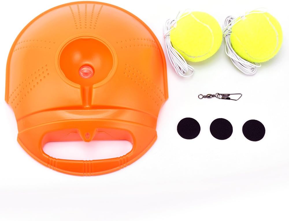 Springen Tennis Trainer Rebound Baseboard Tennis Ball Self-Study Practice Tool Equipment Sport Exercise for Beginner with 2 Balls : Sports & Outdoors