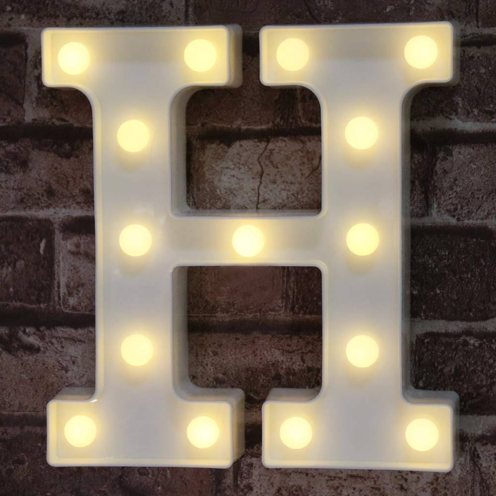 Pooqla LED Marquee Letter Lights Sign, Light Up Alphabet Letters for Wedding Birthday Party Christmas Home Bar Decoration