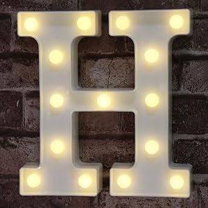 Pooqla LED Marquee Letter Lights Sign, Light Up Alphabet Letters for Wedding Birthday Party Christmas Home Bar Decoration