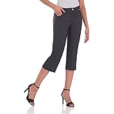 Rekucci Women's Easy Fit Comfort Capri with Stretch Waistband