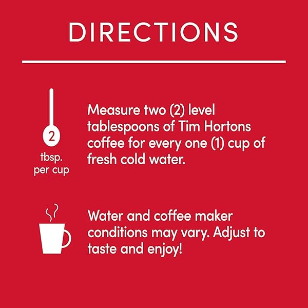 TIM HORTON’S 100% ARABICA MEDIUM ROAST, DECAFFEINATED, GROUND COFFEE, 12 OUNCE