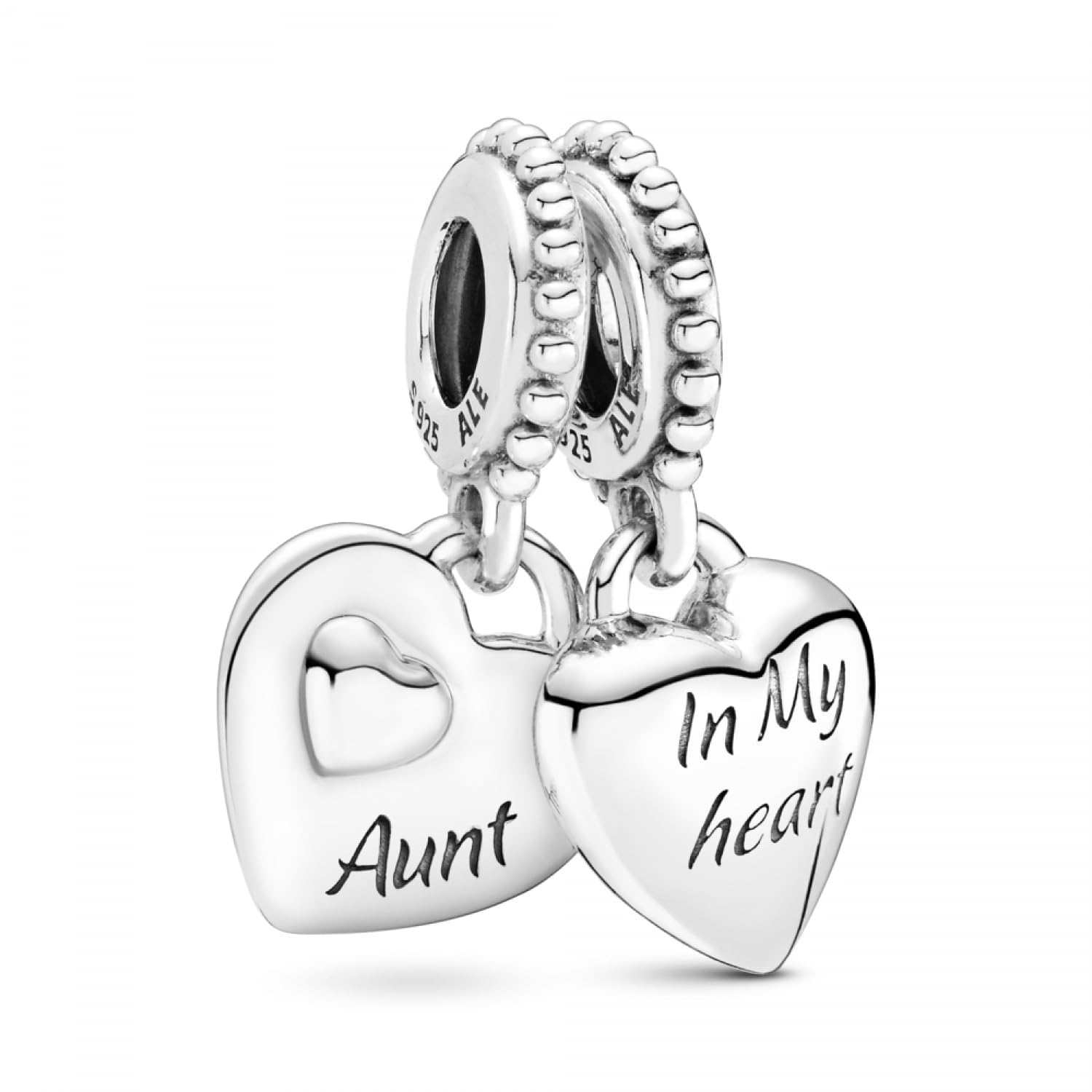 Pandora Aunt & Niece Split Heart Dangle Charm 799188C00