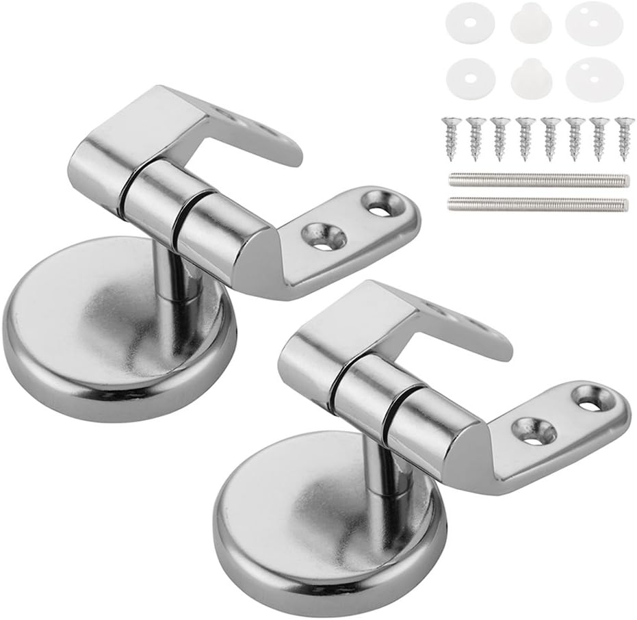 FP 2 Pack Super Tight Toilet Seat Hinge Replacement Parts with Fittings
