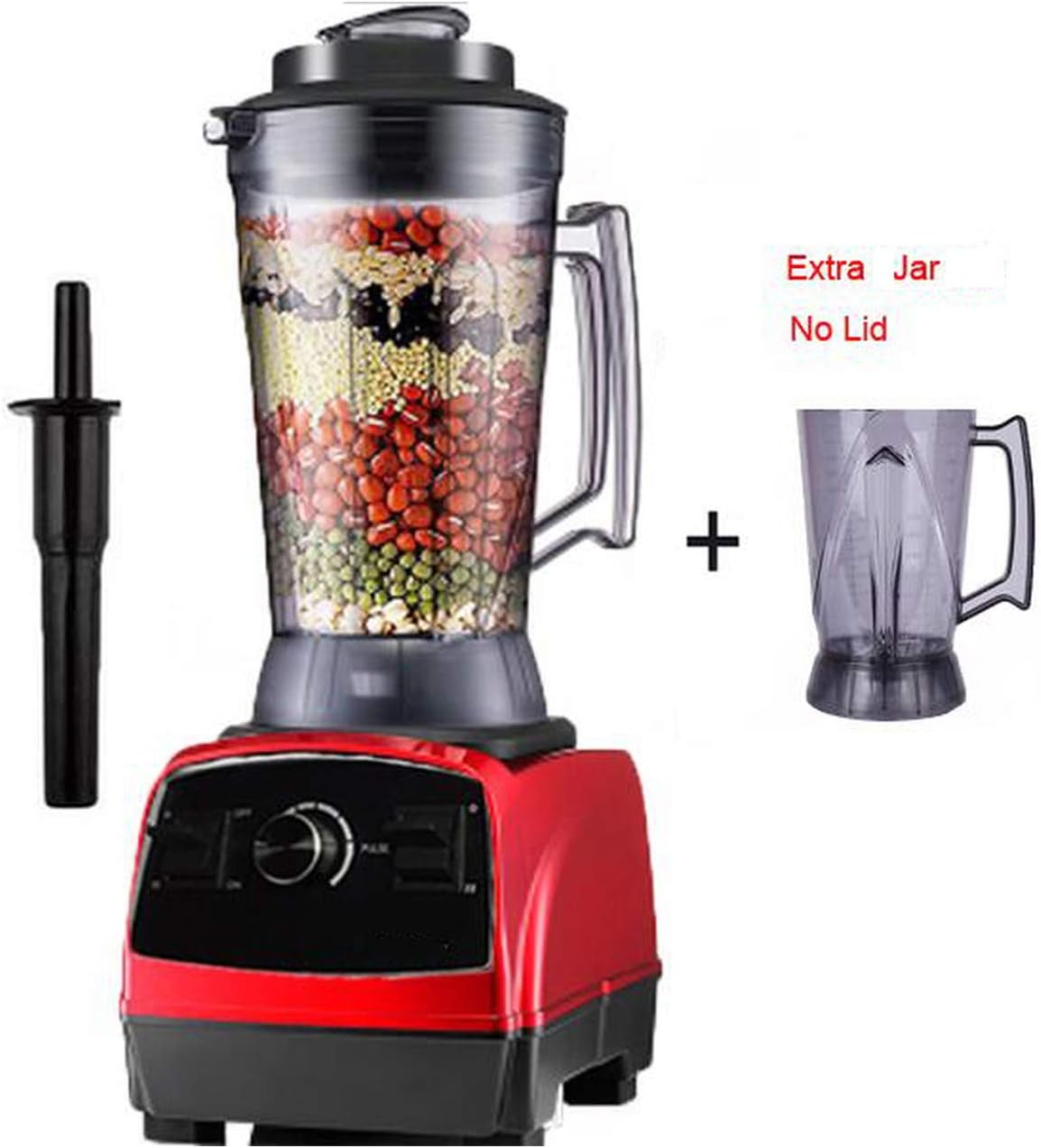 2800W 4.0L commercial professional smoothies powerful blender food mixer juicer with german motor technology,red jar,EU Plug