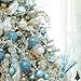 Sea Team Shatterproof Clear Plastic Christmas Ball Ornaments Decorative Xmas Balls Baubles Set with Stuffed Delicate Decorations (70mm/2.76 inch 24-Pack, Babyblue)