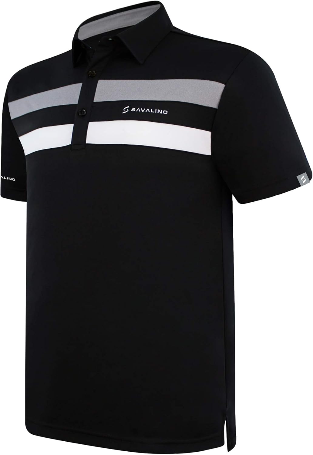 SAVALINO Men's Polo Shirts Material Wicks Sweat & Dries Fast, Size S-5XL…: Clothing