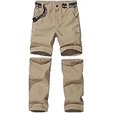 Boy’s Convertible Hiking Pants Lightweight Quick Dry Zip Off Pants for Kids Youth Outdoor UPF 50+ Casual Cargo Trousers