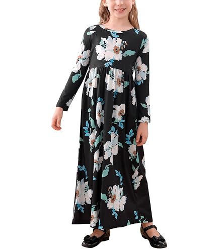 girls long sleeve maxi dress Noomelfish Solid Color Casual Long Dresses with Pockets, Red, Size 5-6 Years: Clothing, Shoes & Jewelry Size:6XL-14/16 Years Does anyone know a Feel fabulous and confident Reversible Tube Dress Light Cream