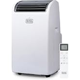 BLACK+DECKER Smart Portable Air Conditioner with Heat, 14,000 BTU, White | 10,200 BTU SACC Cooling, 12,000 BTU Heating for Rooms up to 700 Sq. Ft., 4-in-1 Portable AC, Fan and Dehum