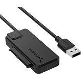 SABRENT USB 3.2 Type-A to SATA/U.2 SSD Adapter Cable (EC-U2SA) | Connects SATA &amp; U.2 SSDs to USB; includes 12V/2A power supply; USB 3.2