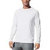 Men's UPF 50+ Long Sleeve Tee Shirts UV Sun Protection Quick Dry Tee Shirt Swim Athletic Running Workout