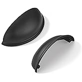 khtumeware 2 Pack 2-1/2" Drawer Pulls Matte Black Cabinet Cup Pulls Kitchen Hardware Cabinet Handles Drawer Handles Knobs 2.5