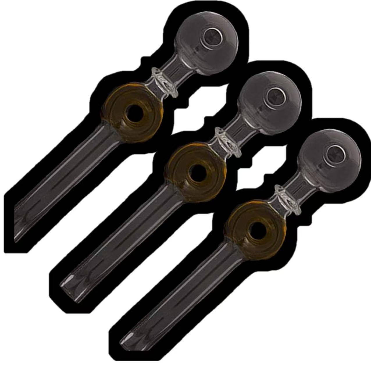 5.5 Inch Glass Pipe Oil Burner Clear Thick Glass Oil Pipe (3 Pcs)