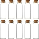 Udewo 10 Mini Glass Bottles With Cork Lids - 10ML Empty Spell Jars