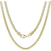 MONA MILANI 14K Gold Chain for Women Mens Necklace Chains 14K Gold Necklaces for Men Womens Necklaces 3.5mm Box Chain Necklace for Women Jewelry for Womens 16-30 in