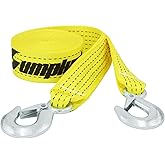 Sumpluct ATV Tow Strap with Hooks 20 ft,15000 lbs Towing Straps Heavy Duty with Hook 2 inch x 20 Foot Ropes for Trucks Vehicles Acessories,Cable for Truck Boat,Roadside Emergency Car Kit