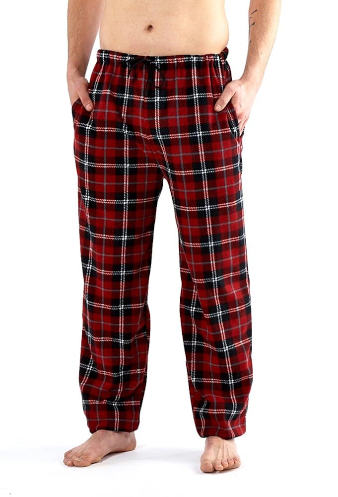 Mens/Gentlemens Nightwear/Sleepwear Tartan Check Print Fleece Pyjama