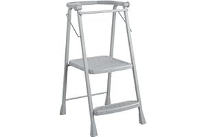 COSCO 2-Step Kitchen Stepper™ Adult Folding Step Stool, Kids Folding (Steel/Resin)