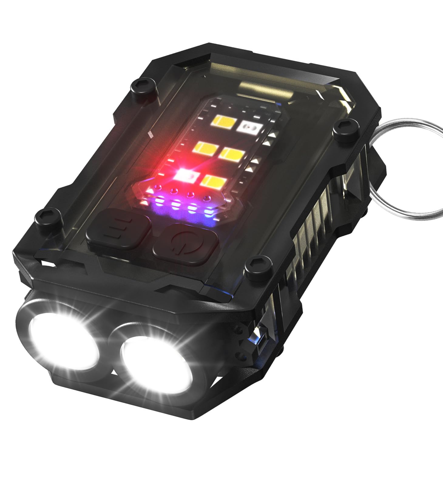 NGOKPYD N21 Small Torches Led Super Bright 900L EDC Keyring Torch Rechargeable with Clip, COB Light - Mini Pocket Waterproof Keychain Flashlight 8 Modes Flash Light for Power Cuts, Camping, Outdoor