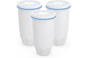 DESENRUIS Upgraded Water Filter Replacement for Zero Pitcher and Dispenser ZR-001 ZR-004 ZP-006 ZR-017, Multi-Stage Filter System, Effectively Reducing Lead, Chromium, PFOA, and PFOS, Pack of 3