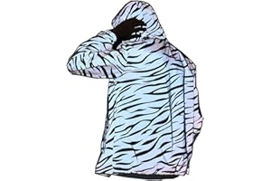LZLRUN Reflective Light Jacket Men Women Mesh Style Noctilucent Zebra Jackets Waterproof
