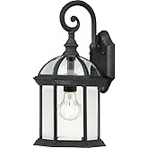 Nuvo Lighting 60/4963 Traditional One Light Outdoor Wall Mount from Boxwood collection in Black finish