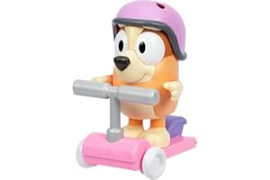 Bluey Chat Mates and Accessory Scooter Bingo Figurine Playset, Articulated, Kids Figurines with 10 Phrases, Interactive Play Figure Toys for Ages 3+