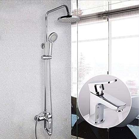 1 juego Cuerpo de latón Lavabo del baño Grifo Ducha Grifo Recipiente