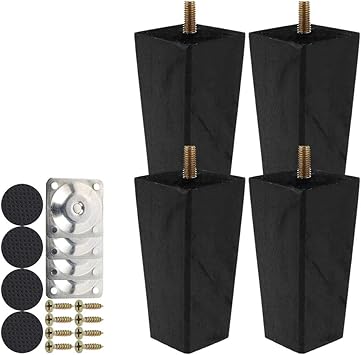 möbelfüße holz schwarz,möbelfüße aus massivholz,6cm/10cm ...