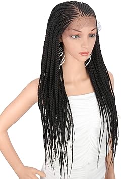 Kalyss 28 Hand Braided 13x6 Lace Frontal Slant Side Part Cornrow