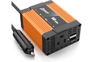 Ampeak 150W Power Inverter 12V to 110V with 4.8A Dual USB Ports Car Plug Adapter