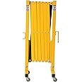 Global Industrial 16 to 141"W Steel Portable Barricade Gate With Casters