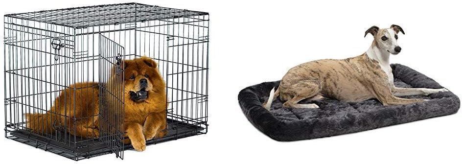 matching dog crate bed
