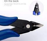 Lefute 2 Pieces Precision Flush Cutters Coil Wire Cutter 130x80mm Dark Blue view 5