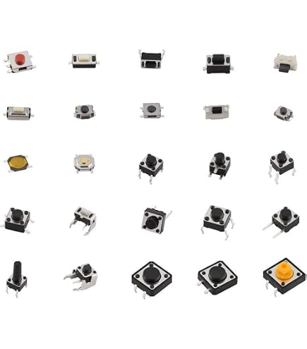 Aexit 50 pz 6x6x4,3mm Momentary Tactile Switch 4 pin DIP foro passante