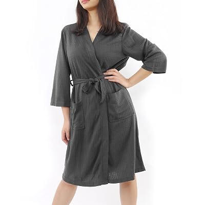 short waffle dressing gown