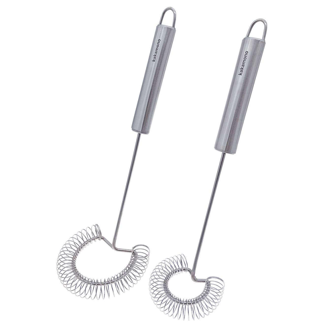 2pcsSet Egg Beater Stainless Steel Spring Egg Whisk, Kitchen Milk Egg Beater Whisking,Beating,Magic Hand Held Sauce Stirrer Frother