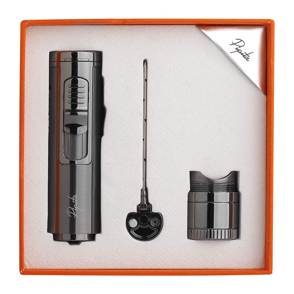 Buy PIPITA Torch Lighter,Cigar Holder,Cigar Needle,Windproof Single