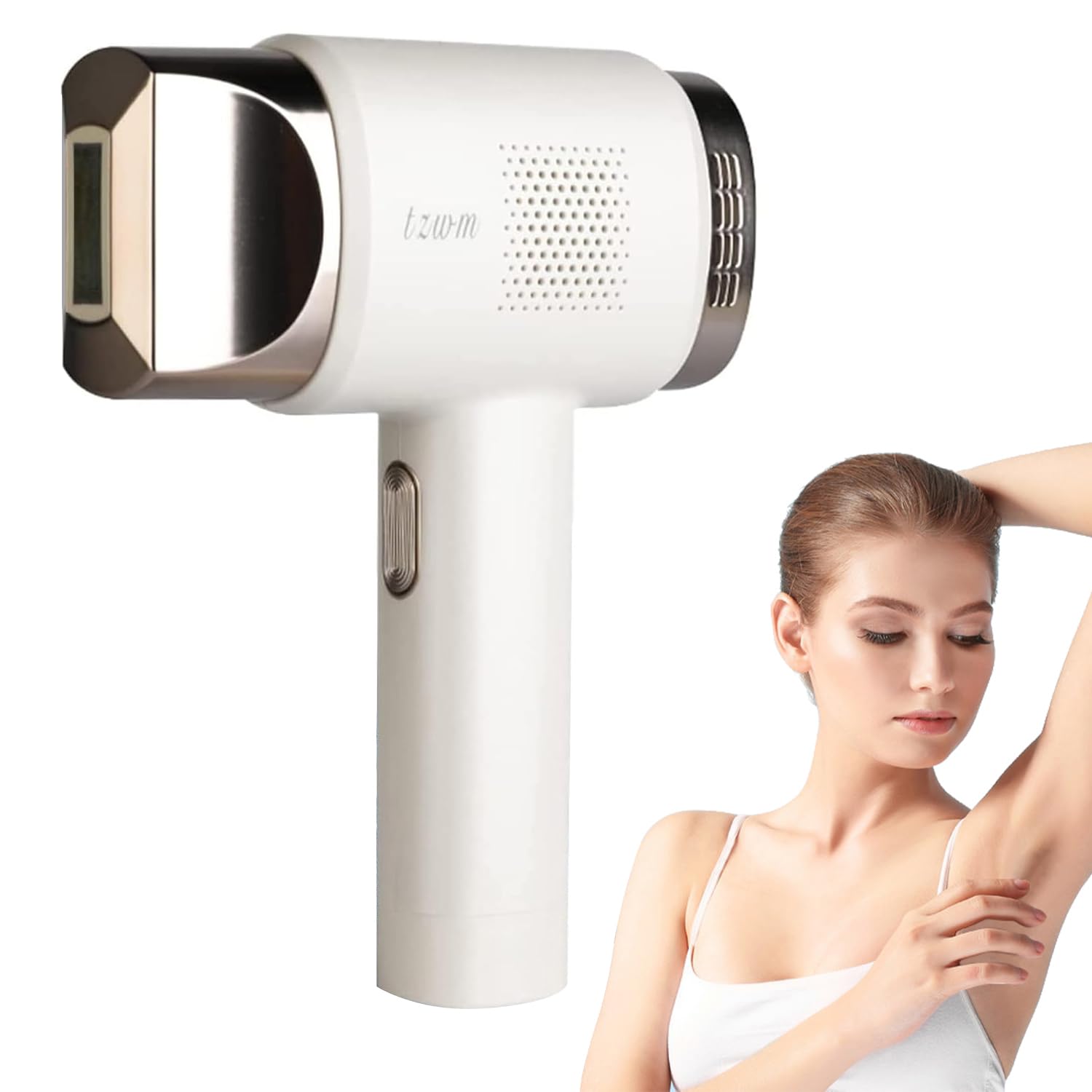 OBEST Pulsed Light Permanent Hair Remover, Painless IPL Laser Epilator, with 600,000 Flash 9 Energy Levels, 2 Mode Fits, Applicable for Face Arms Legs Bikini Area… (White)