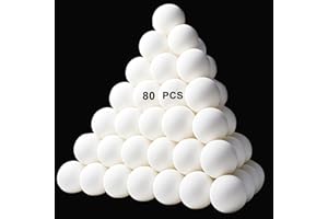 XIPEGPA 80 PCS Table Tennis Balls Ping Pong Balls 40 mm Entertainment Plastic Balls for Game Party Sports Activities Fun Games Handicrafts Pet Toy (White, 80)